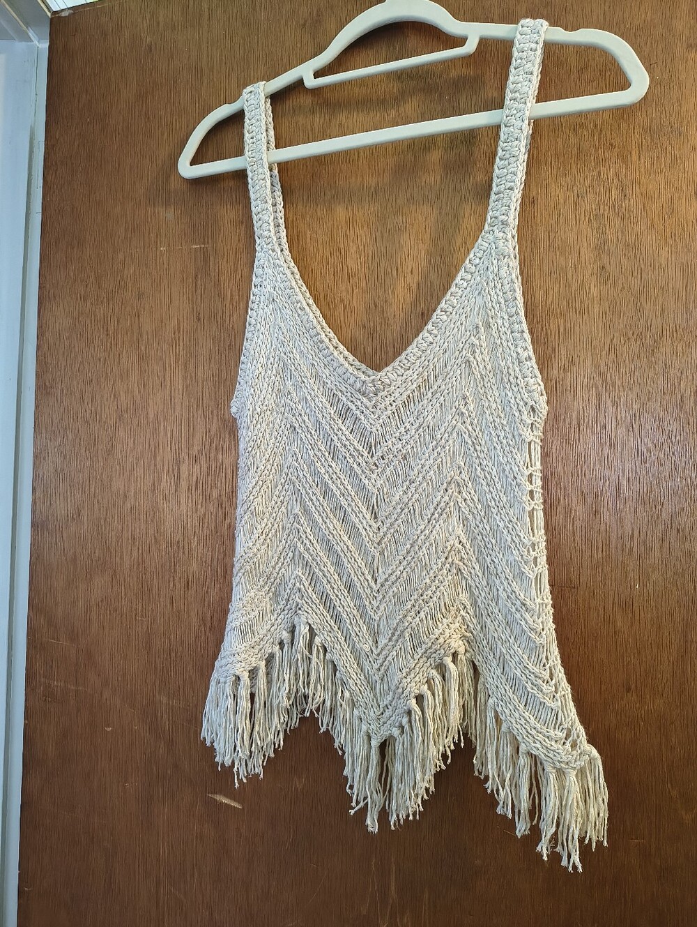 Alice +Olivia Macrame Tassel Tank Top Size Medium